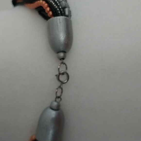 Multi Beaded twisted  strand Chocker Necklace - Picture 3 of 10